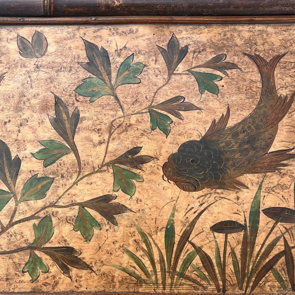 19th Century Bamboo Side Table with Magazine Rack - Detail View - 3