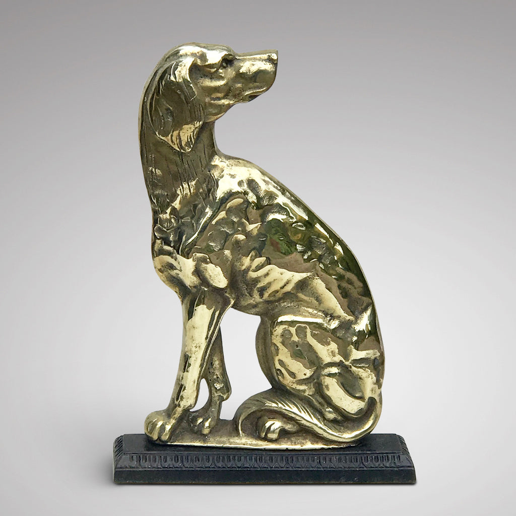 Victorian Brass & Cast Iron Dog Door Porter - Main View - 3