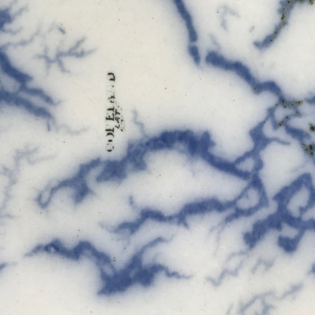 Large 19th Century Copeland Blue & White Footbath - Detail View - 4
