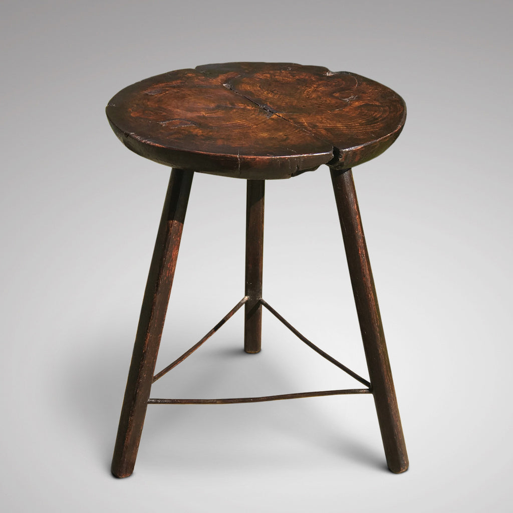 Early 19th Century Welsh Oak Cricket Table - Main View - 1