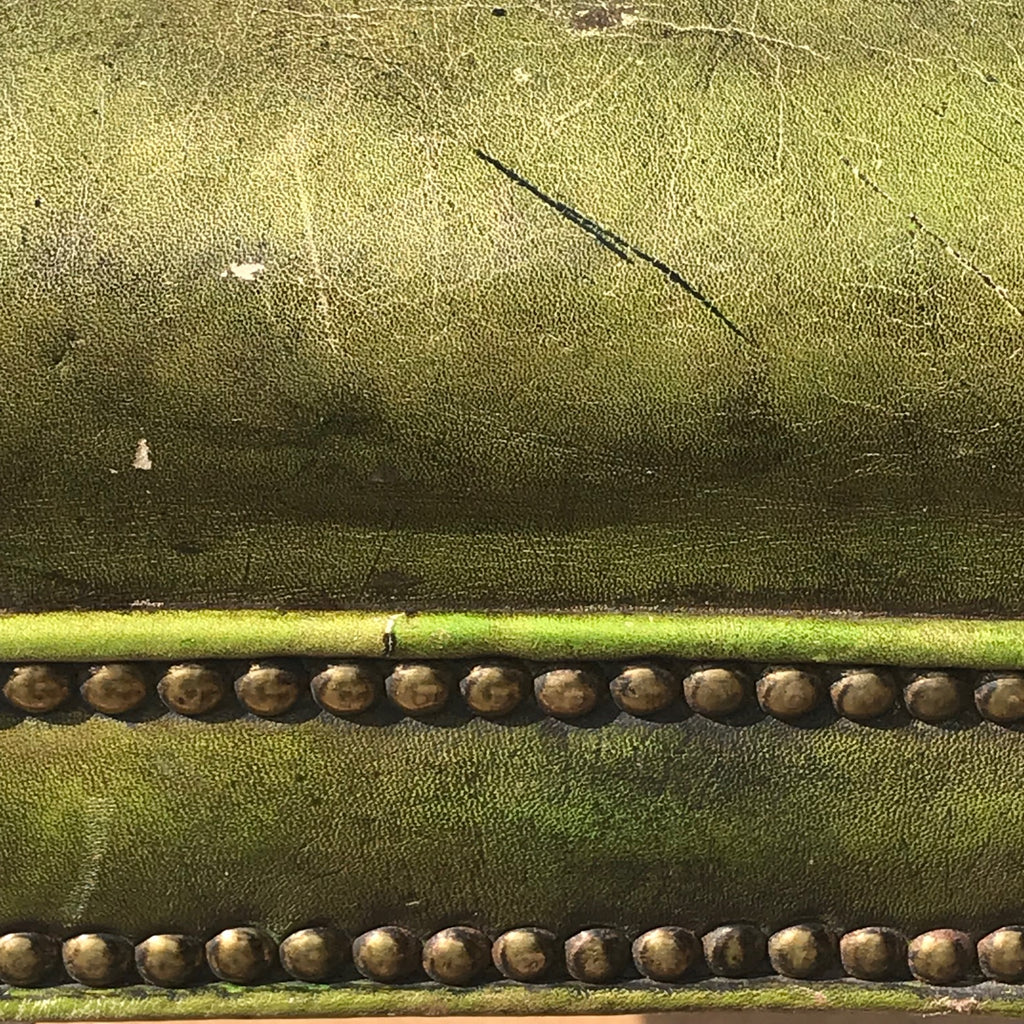 Large Georgian Style Mahogany Leather Covered Stool - Detail View - 4