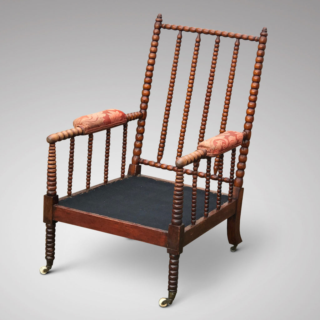 William IV Mahogany Bobbin Turned Armchair - Detail View - 3