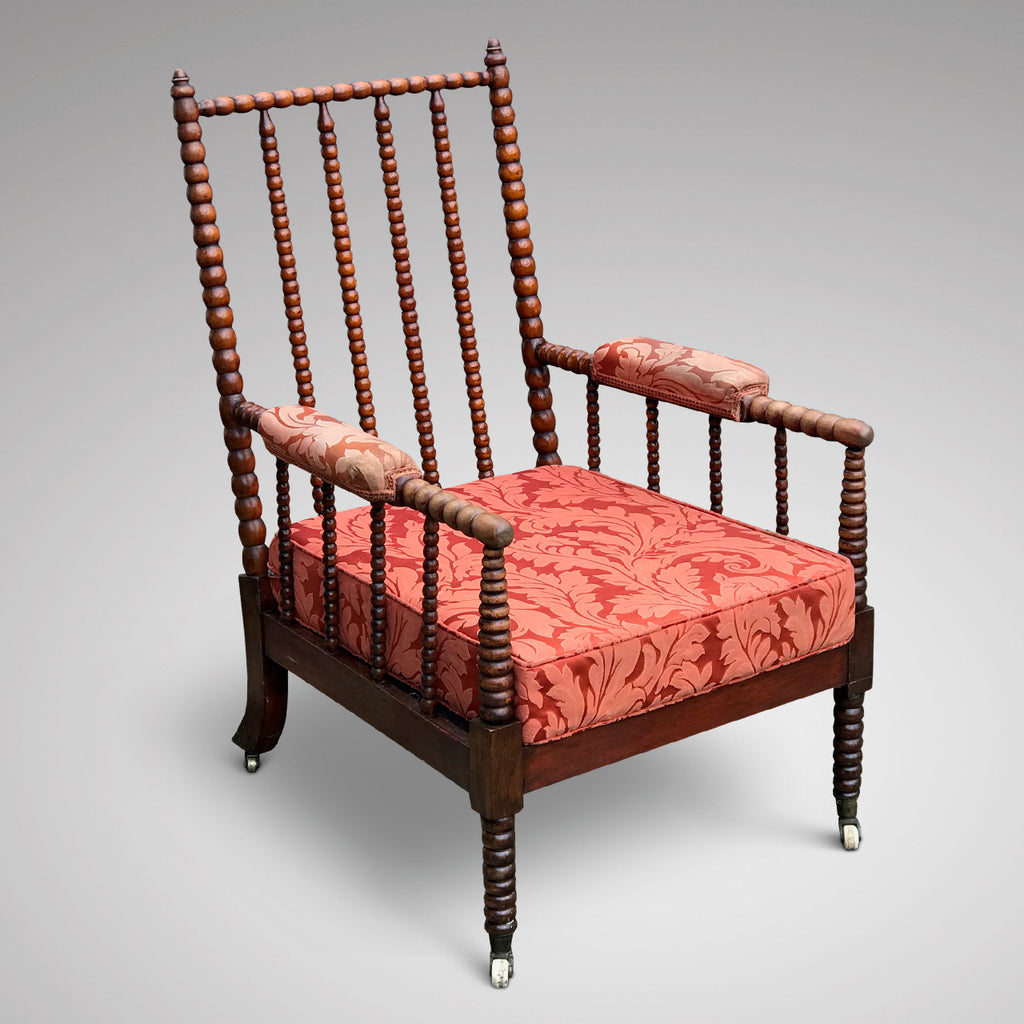 William IV Mahogany Bobbin Turned Armchair - Main View - 1