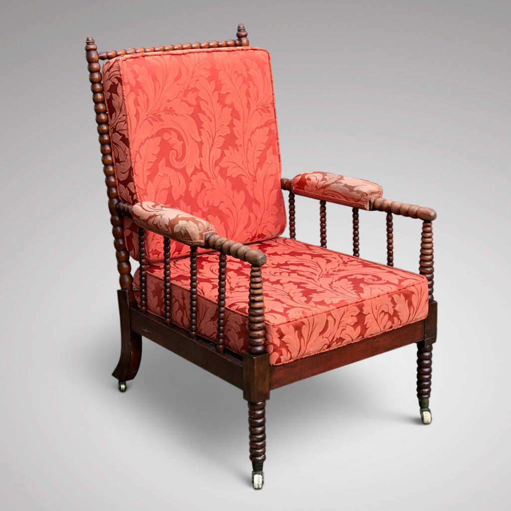 William IV Mahogany Bobbin Turned Armchair - Main View - 4