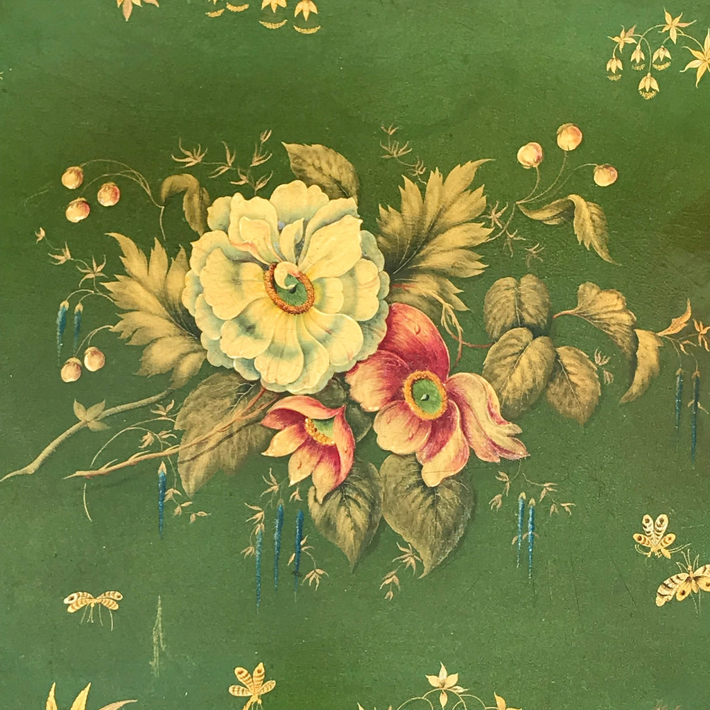 Victorian Green Papier Mache Tray - Detail View - 3
