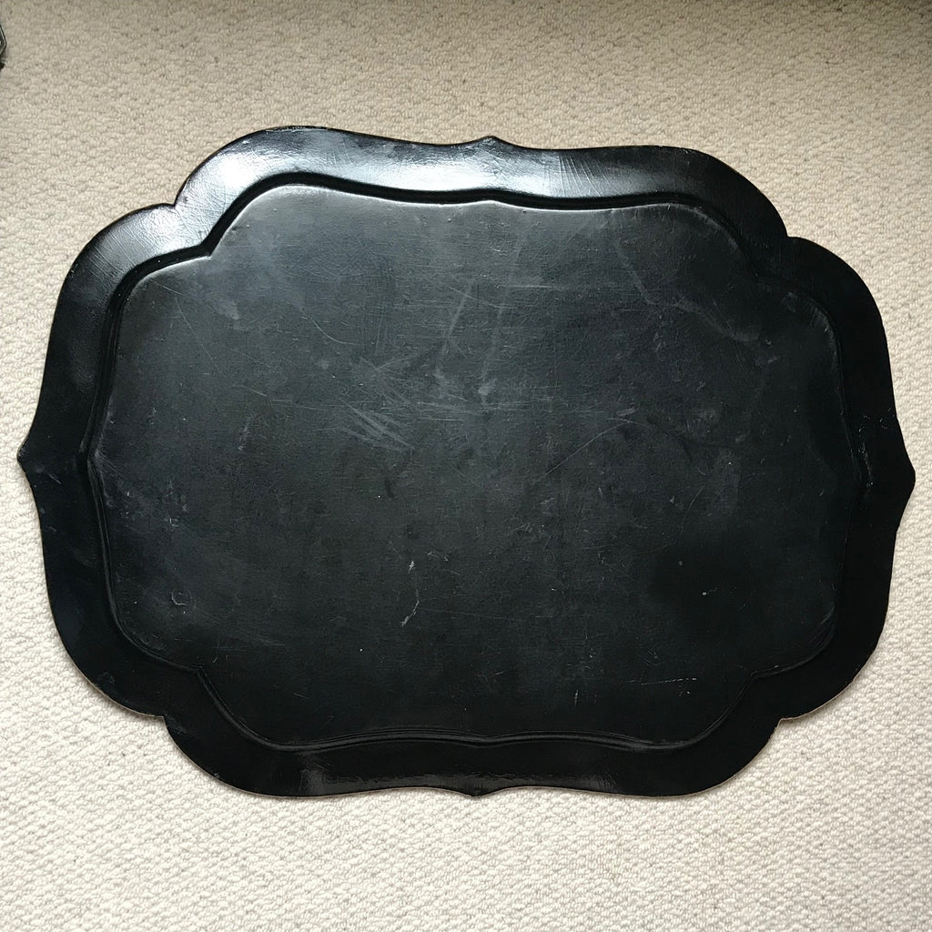 Victorian Green Papier Mache Tray - Back View - 5