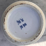 Pair of Qing Blue & White Chinese Dragon Vases - Underside View - 5