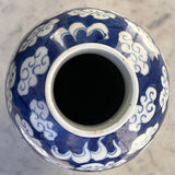 Pair of Qing Blue & White Chinese Dragon Vases - Top View - 3