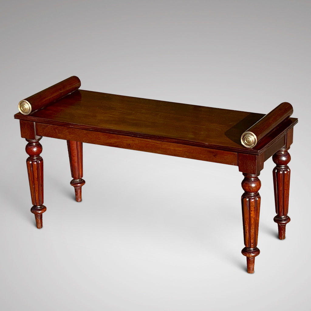 William IV Mahogany Hall Bench - Main View - 1