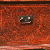 Victorian Red Scumble Painted Blanket Box - Side View - 3