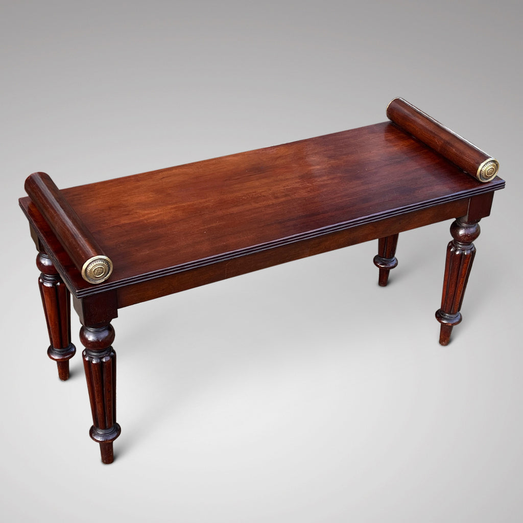 William IV Mahogany Hall Bench - Main View - 2