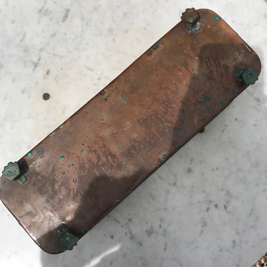 Early 20th Century Painted Copper Planter - Detail View - 7