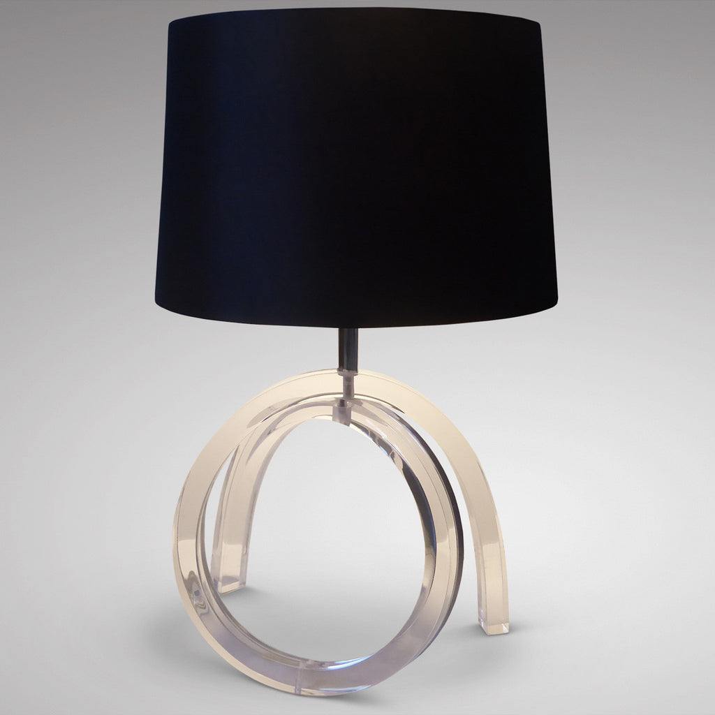 Lucite Table Lamp - Front View -2