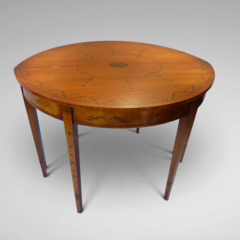 Pair of Edwardian Demi Lune Tables - Hobson May Collection - 3