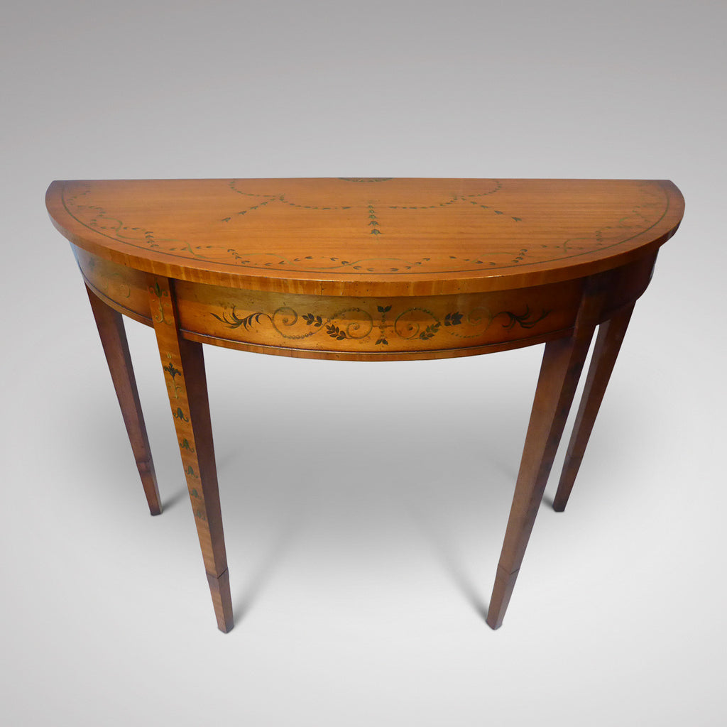 Pair of Edwardian Demi Lune Tables - Hobson May Collection - 4