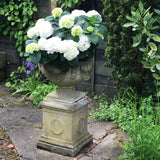 Composite Stone Garden Planter on Pedestal Base - Main View - 2