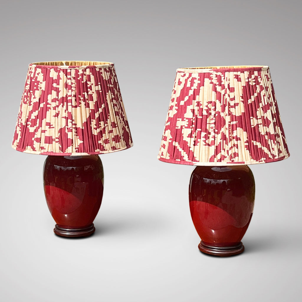 Pair of Chinese Sang Du Boeuf Table Lamps - Main View - 3