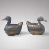 Pair of Late Qing Chinese Pewter Duck Boxes - Main View - 1