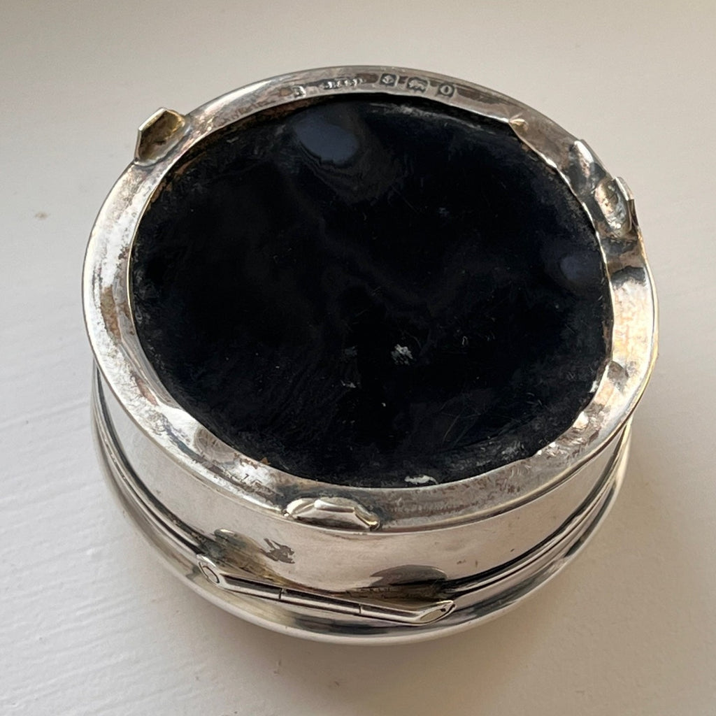 Silver Jewel Box with Enamel Dog Top - Underside View - 4