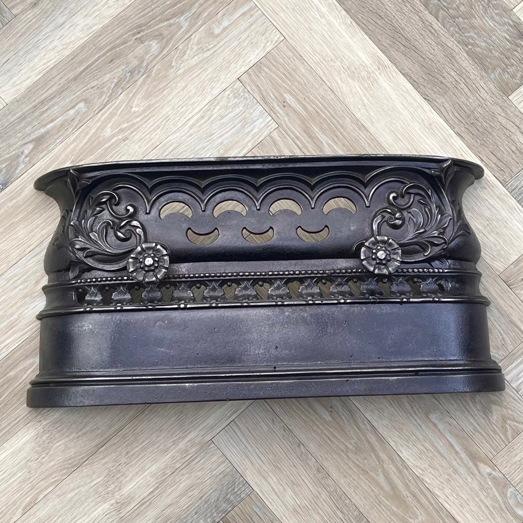 Burnished Victorian Cast Iron Fender - Front View - 3