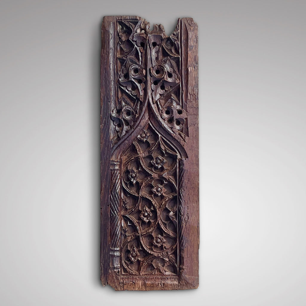 16th Century Carved Oak Panel - Main View - 1