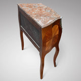 French Marquetry Inlaid Serpentine Front Commode - Back View - 4