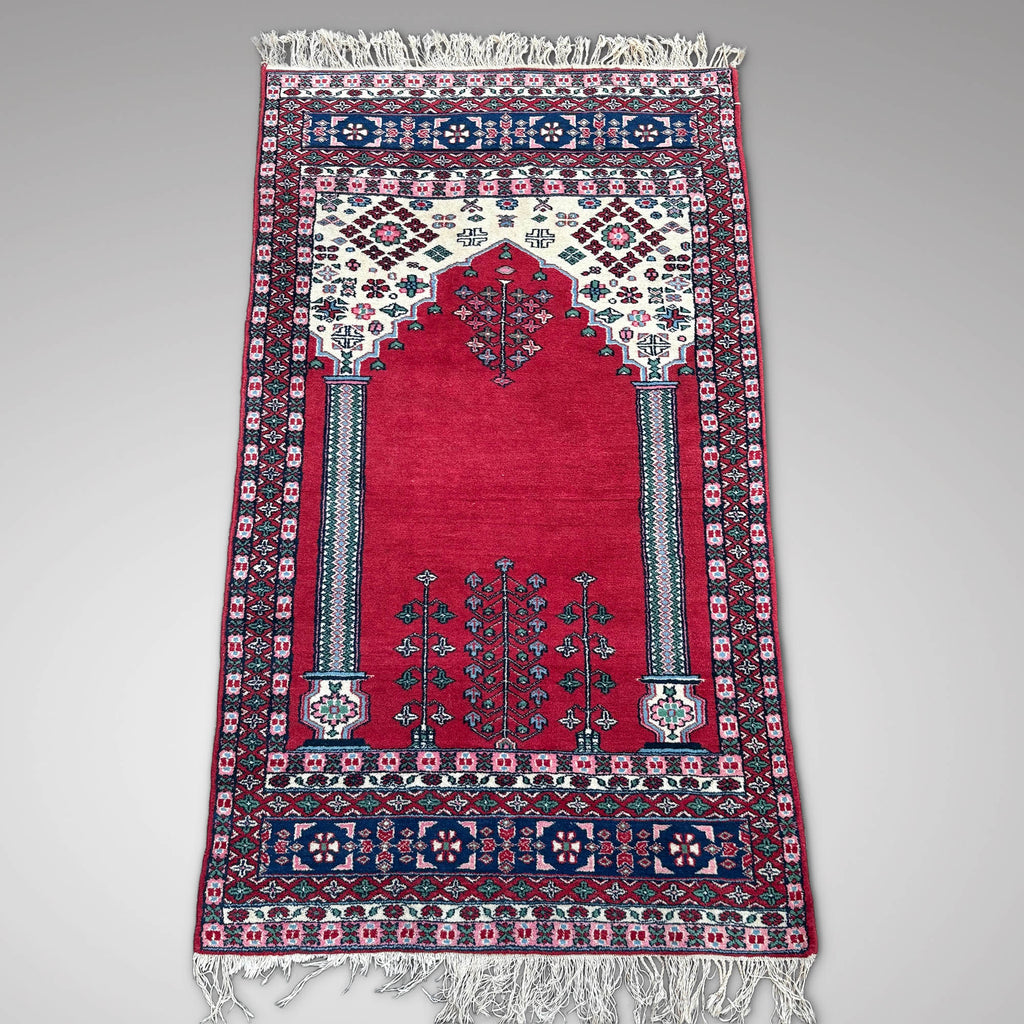 Striking Wool Hand Knotted Prayer Rug - Main View -1