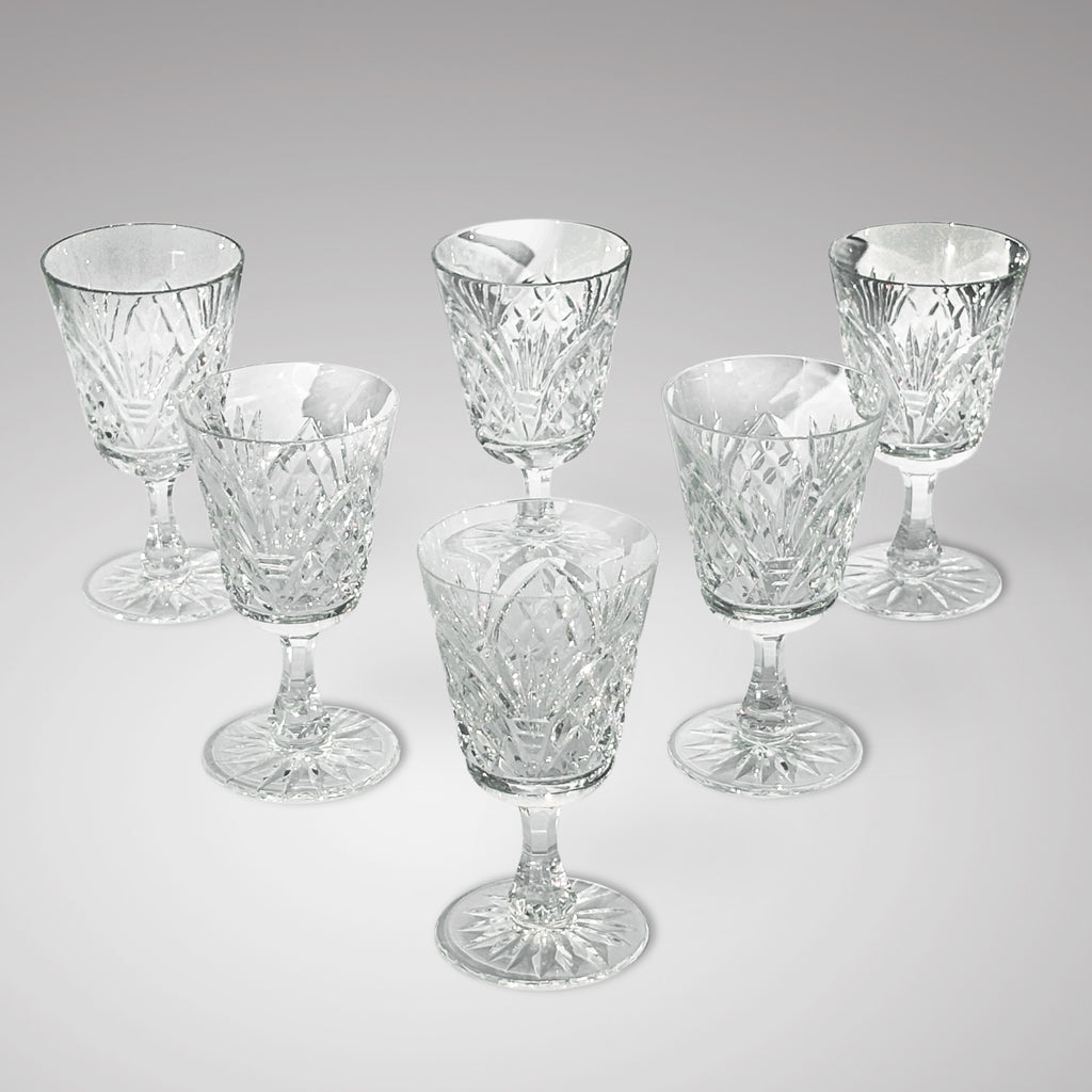 Set of 6 Royal Brierley Lead Crystal Port Glasses - Main View - 3