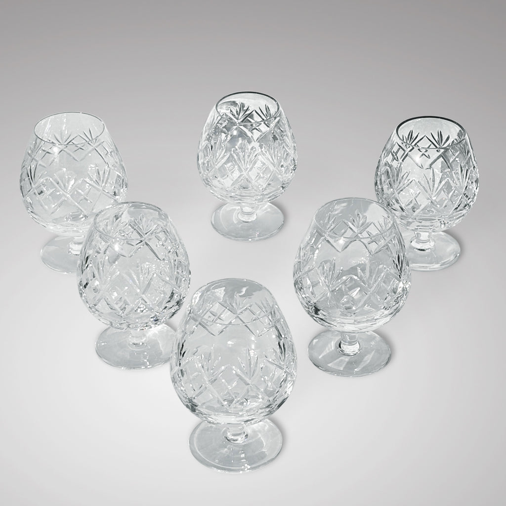 Set of 6 Vintage Royal Brierley Crystal Brandy Glasses - Main View - 1