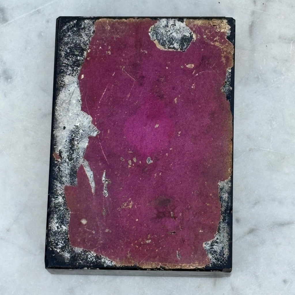 Victorian Ashford Marble Pietra Dura Desk Weight - Back View - 5