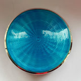 Antique Silver and Turquoise Enamel Jewellery Box - Top View - 5