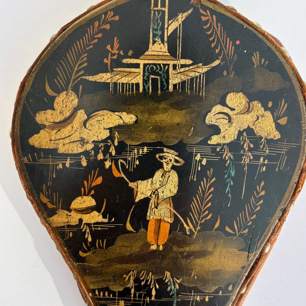 Pair of French Bellows with Chinoiserie Decoration - Detail View - 3