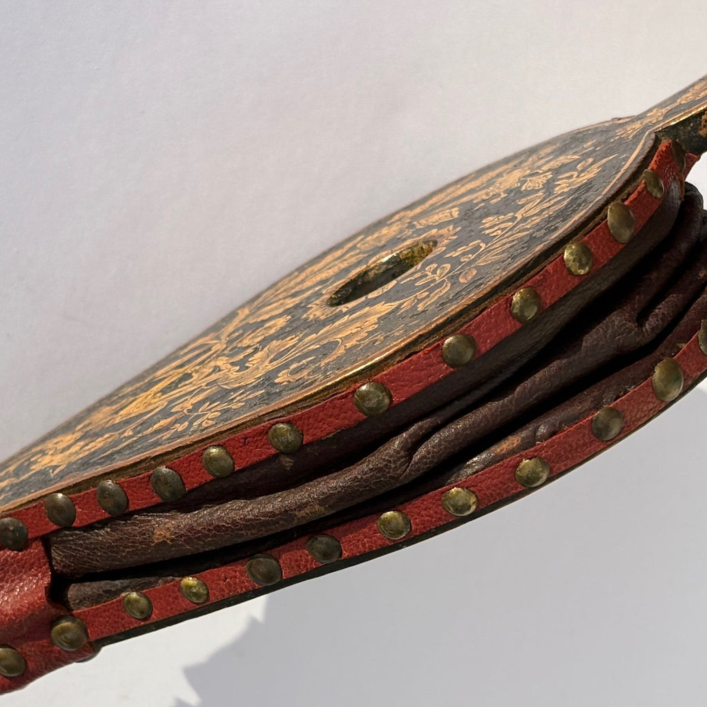 Pair of Antique Bellows with Shepherd Boy Decoration - Detail View - 4