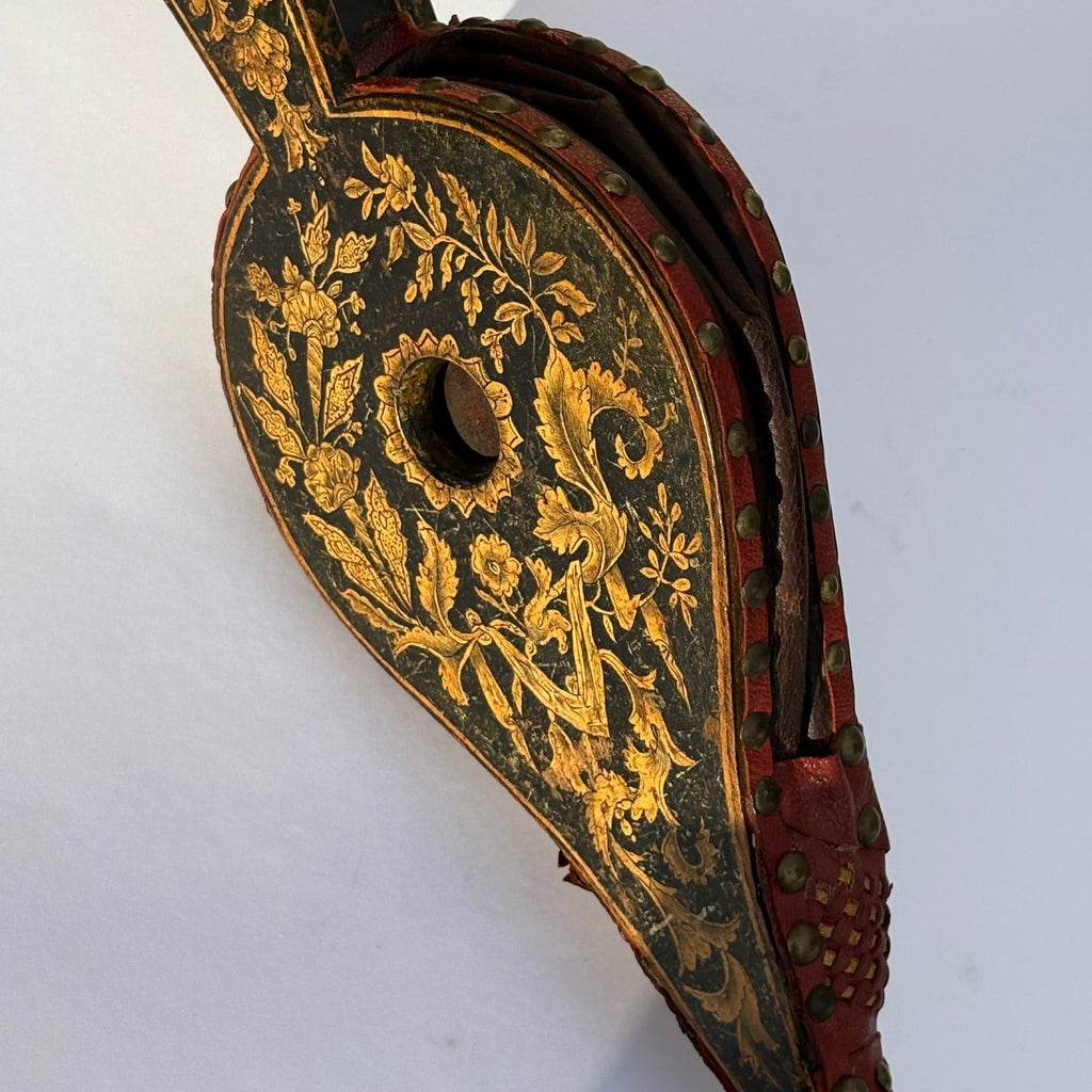 Pair of Antique Bellows with Shepherd Boy Decoration - Detail View - 3