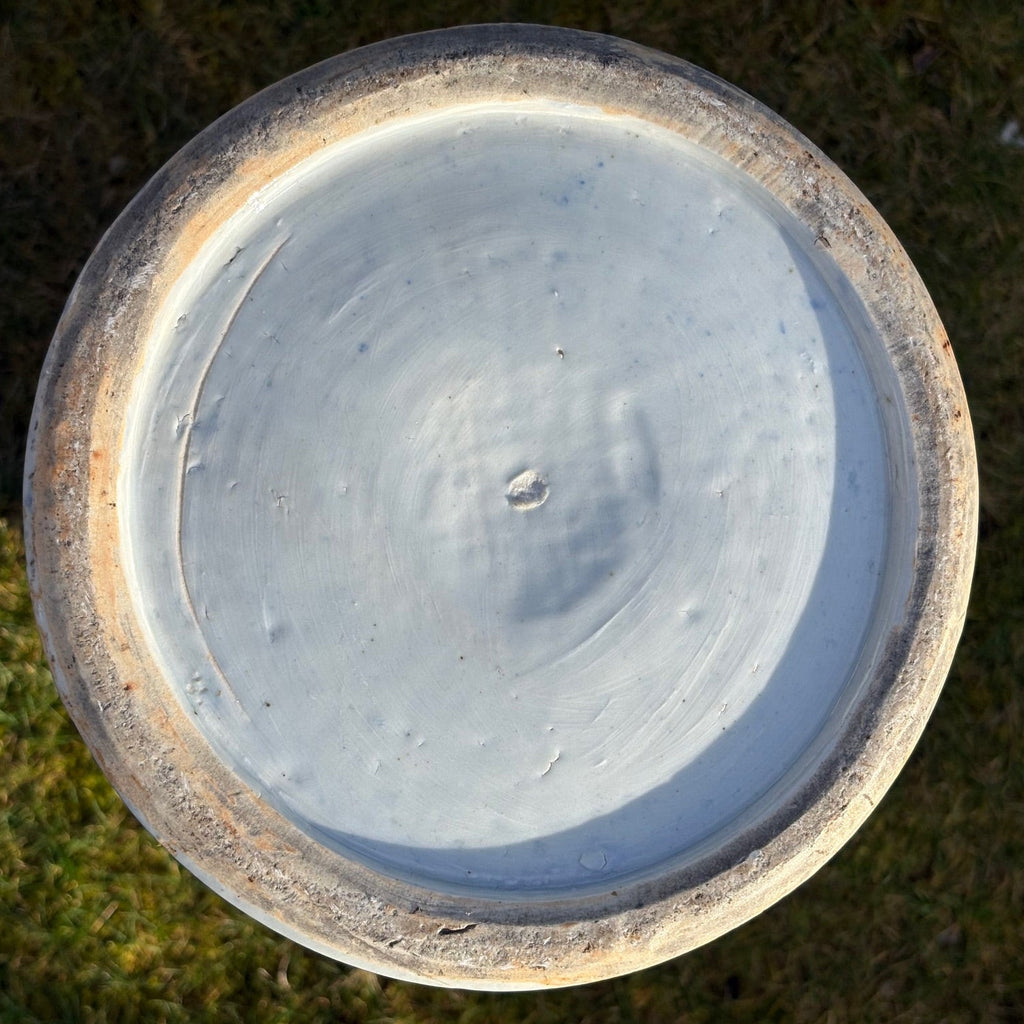 Japanese Blue and White Ceramic Stick Stand - Base view - 6