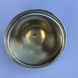 Art Deco Cut Glass Bowl with Silver and Blue Enamel Top - Inside Lid View - 4