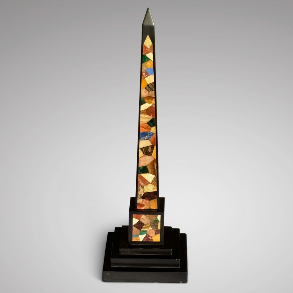 A 19th Century Ashford Marble Pietra Dura Obelisk - Main View - 1