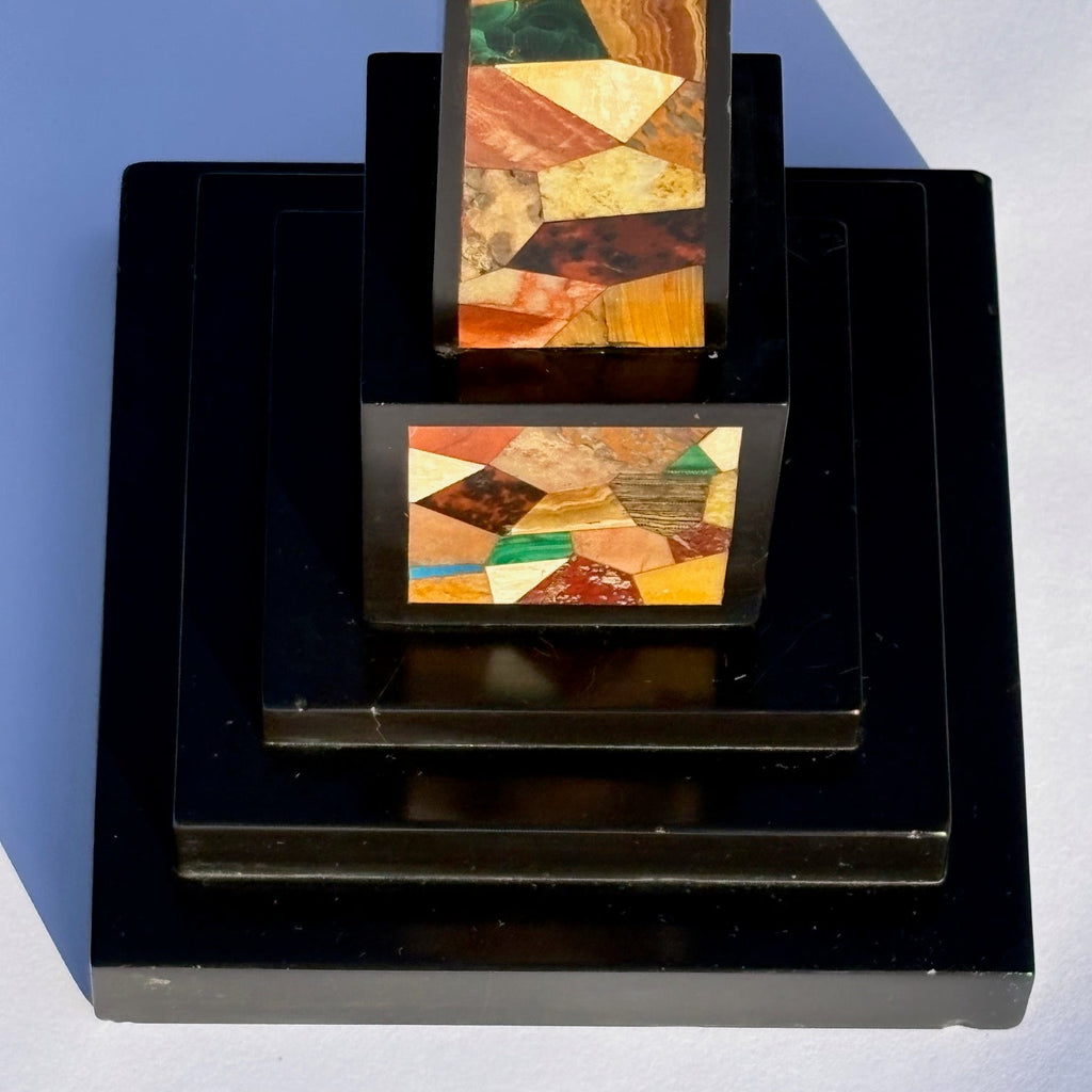A 19th Century Ashford Marble Pietra Dura Obelisk - Detail View - 4