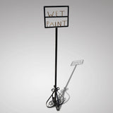 Antique Wrought Iron Wet Paint Sign - Main View - 1
