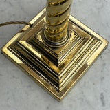 Antique Brass Twisted Column Table Lamp - Detail View 0f Base - 3