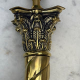 Antique Brass Twisted Column Table Lamp - Detail View of Top - 4