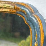 1930s Lacquered Floral Mirror - Detail View - 2