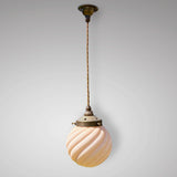 Art Deco Pink Opaline Pendant Light - Main View - 1