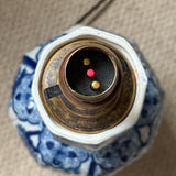 A Pair of 19th Century Delft Blue & White Table Lamps - Detail View - 5