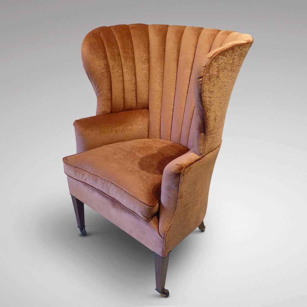 19th Century Barrel Back Armchair - Side View one