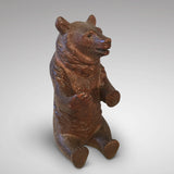 19th Century Black Forest Bear Inkwell - Front view of bear - 2
