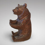 19th Century Black Forest Bear Inkwell - Side view of bear- 4