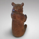 19th Century Black Forest Bear Inkwell - Back view of bear - 5