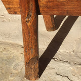 19th Century Elm Dough Bin - Detail View of Leg