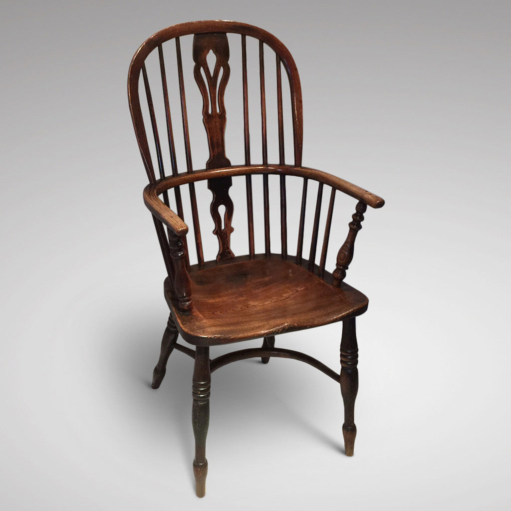 19th Century High Back Windsor Armchair - Front View two